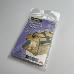 Luggage Tags Scotch 3M Self-Sealing Laminating Pouches for bag tags, 5ct new